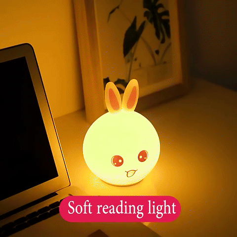 Silicone Open Eye Bunny Touch Lamp